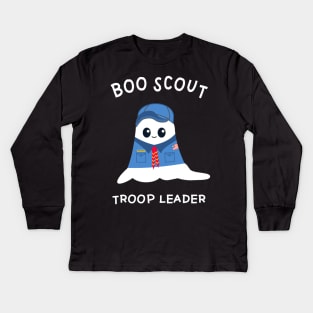 Boo Scout Ghost Kids Long Sleeve T-Shirt